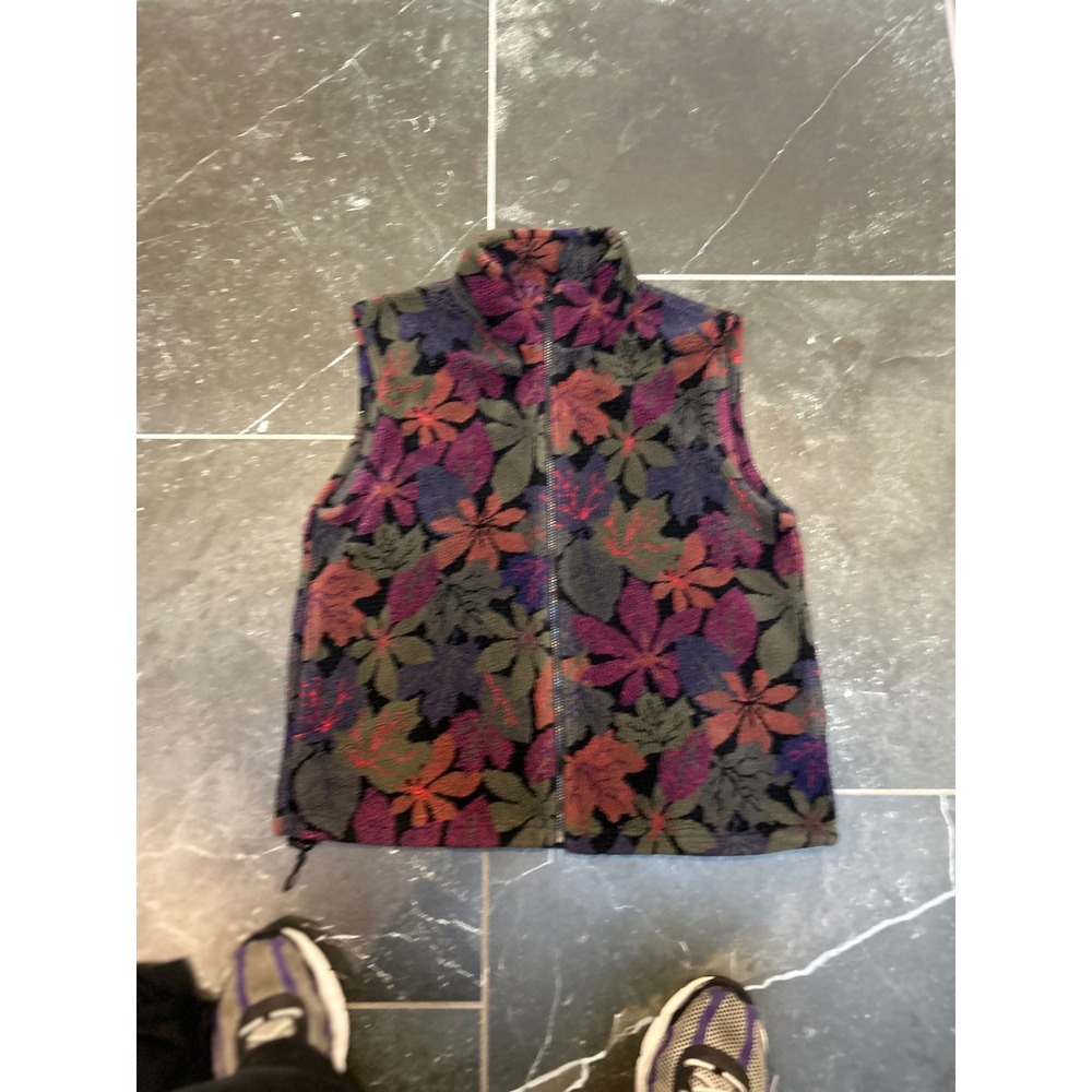 Kellysport Westcoast Wear Mens Fleece Vest Leaf Print Full Zip Made in Canada